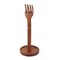 Hand Carved Wooden Countertop Paper Towel Holder Rustic Kitchen Fork Top Stand